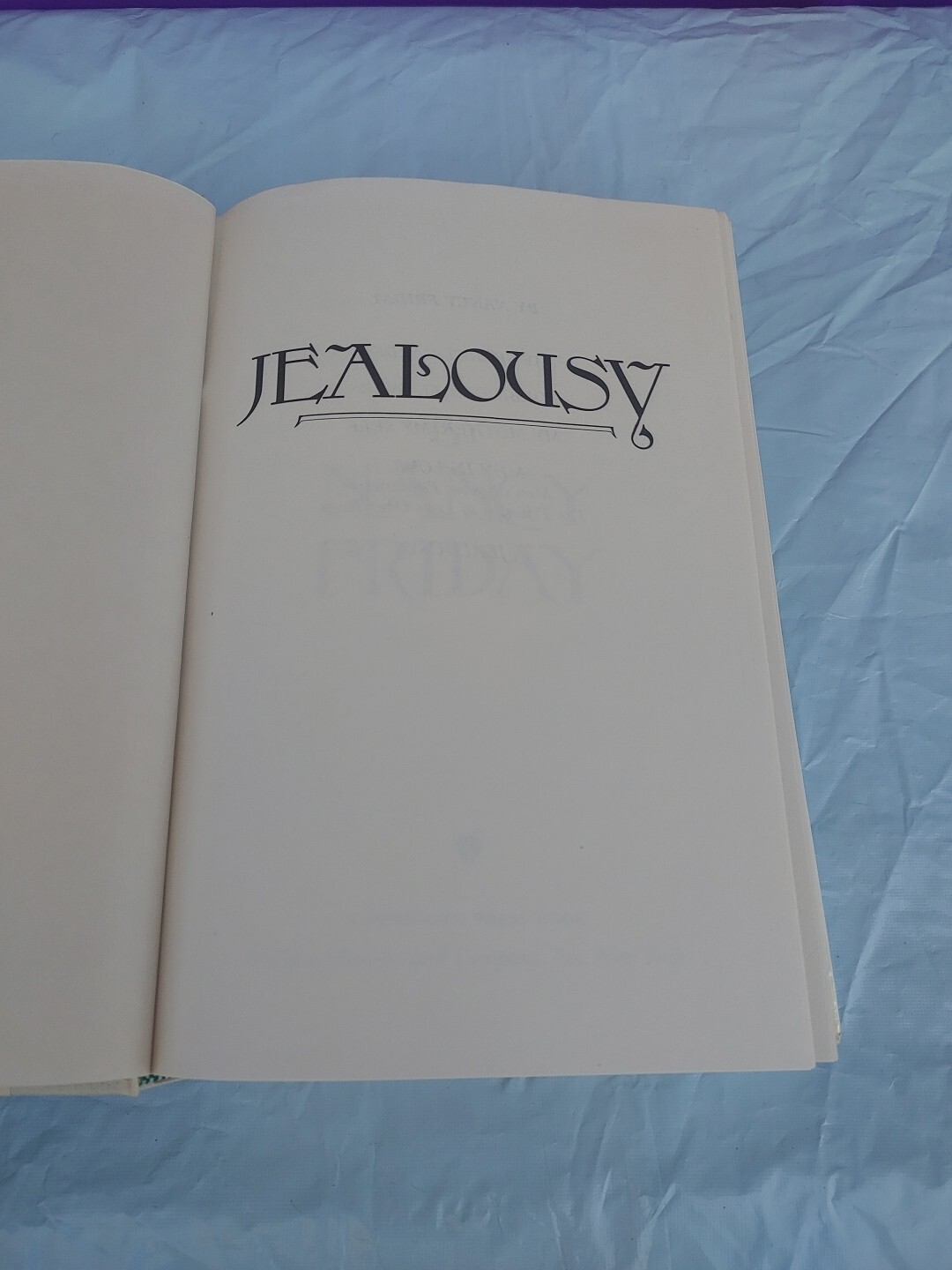 Jealousy Hardcover Book By Nancy Friday With Dust Jacket 1st Edition