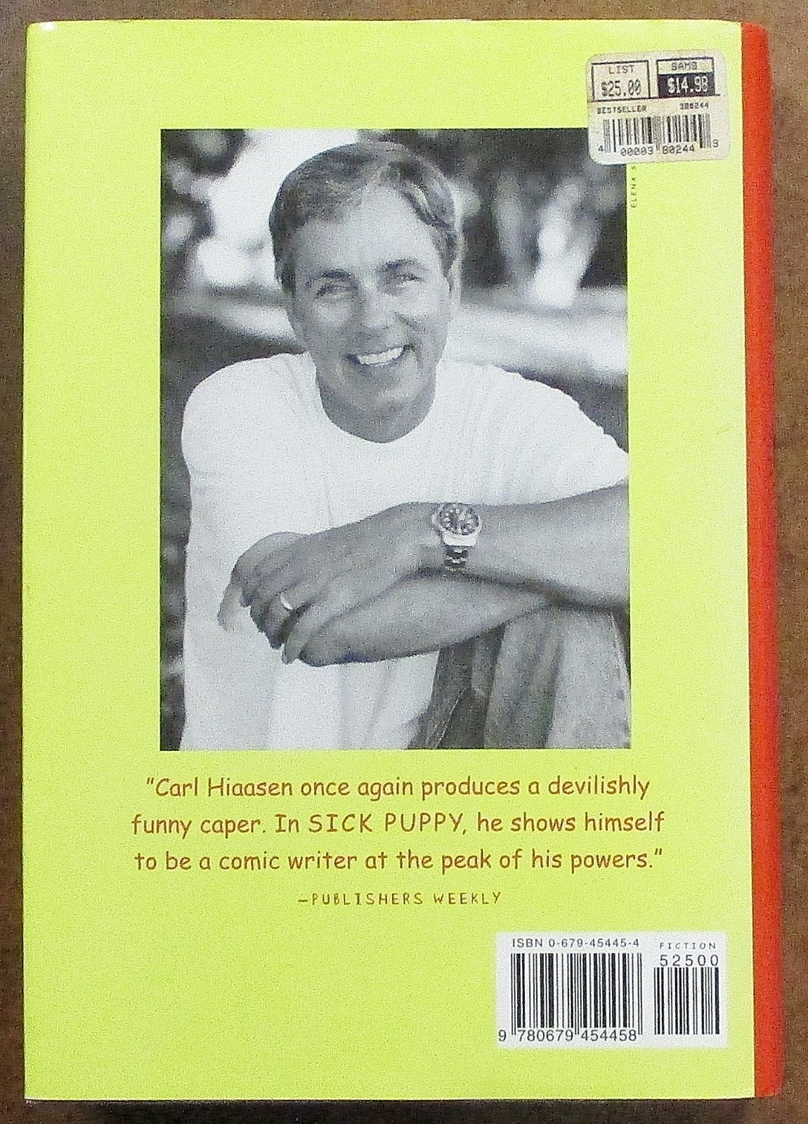 Carl Hiaasen “Sick Puppy” Hardcover Book (2000) First Edition