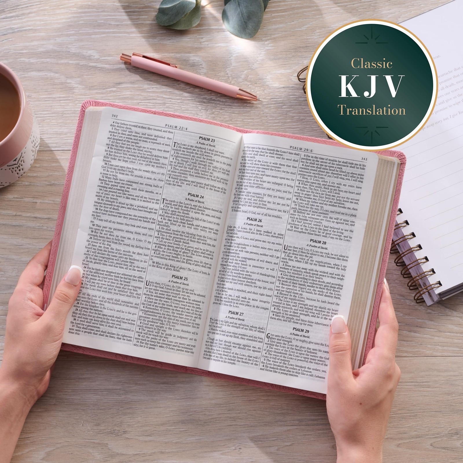 KJV Pink Faux Leather Giant Print Bible Thumb Indexed BRAND NEW in Shrink Wrap!!