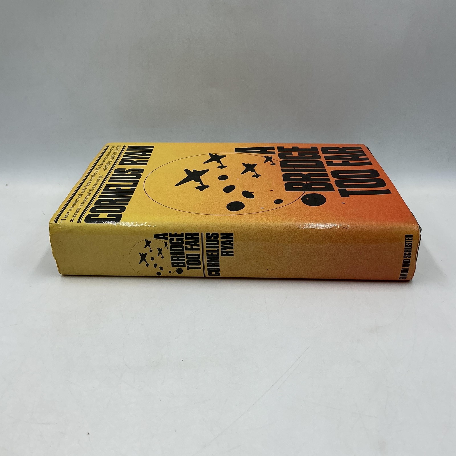 Vintage A Bridge Too Far Cornelius Ryan HC Orange Simon & Schuster 1974 1st Ed