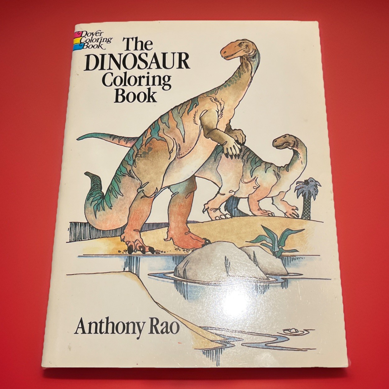 Vintage Dover Coloring Book The Dinosaur Coloring Book by Anthony Rao 1980 READ