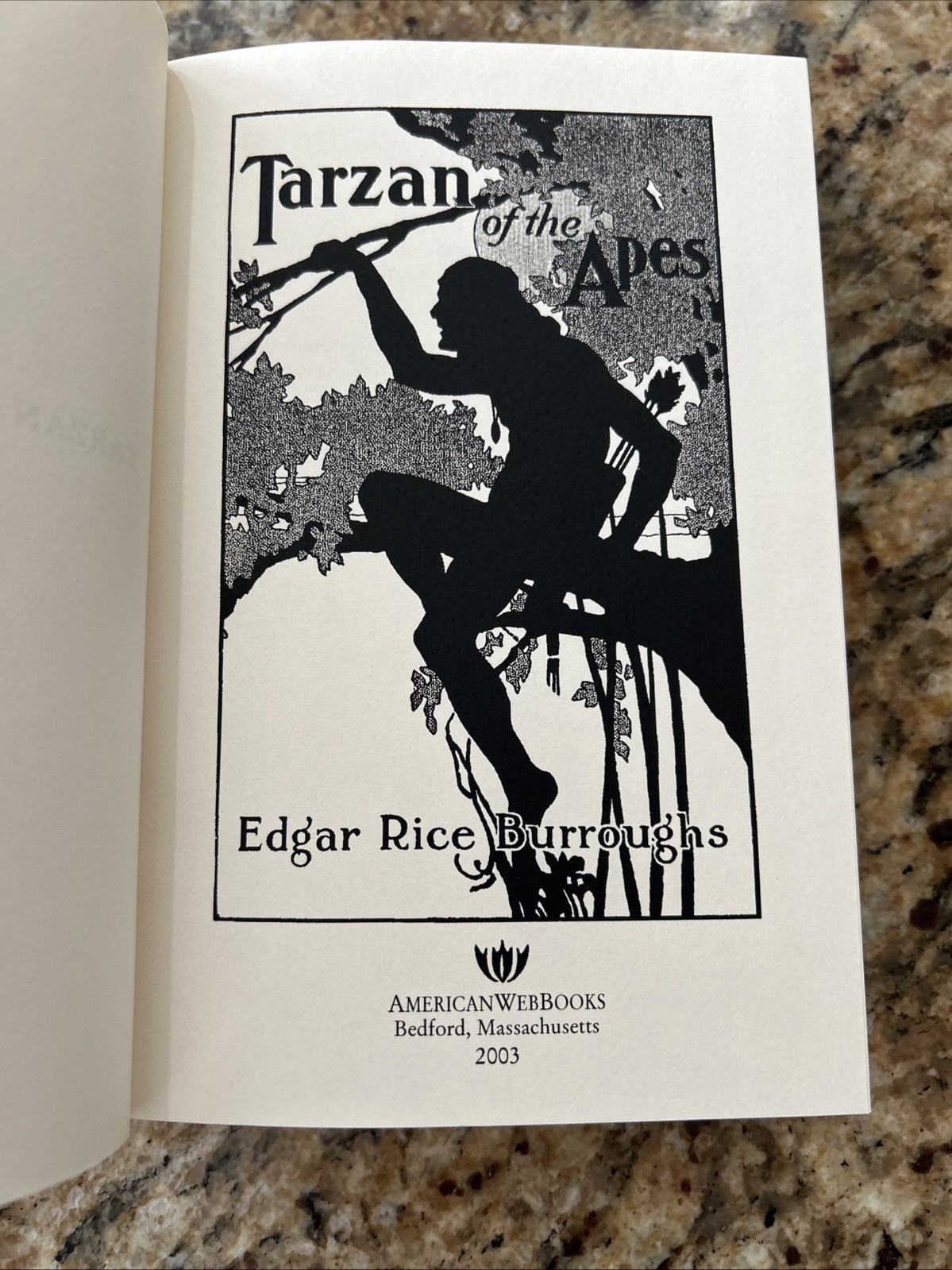 TARZAN OF THE APES Edgar Rice Burroughs American Web Books 2003 Facsimile