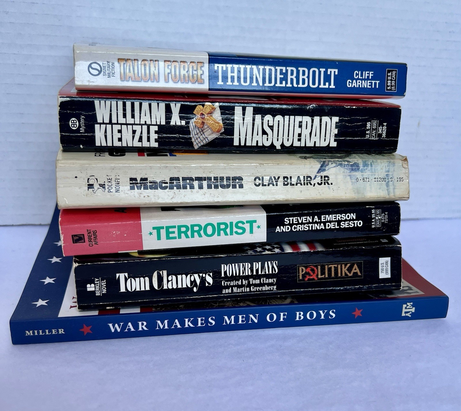 Lot Of 6 Military/War Paperback Books / Novels Fair-good Pre Owned 2lb 6.1oz