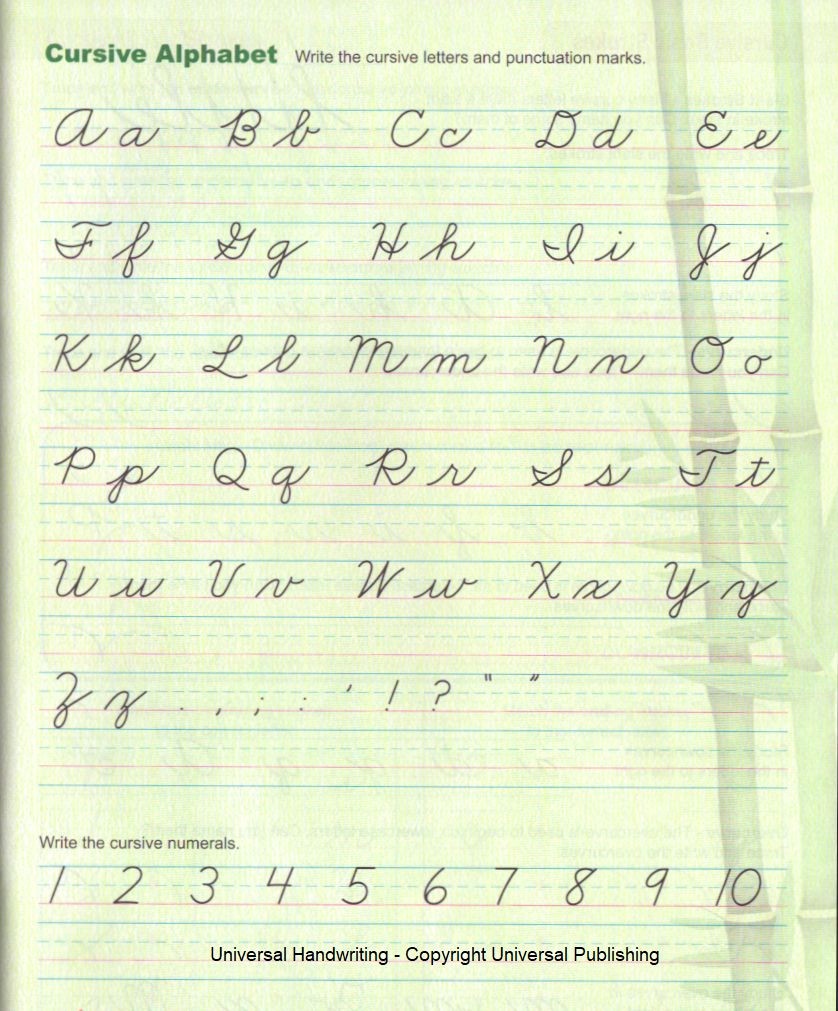 Universal Handwriting Grade 4: Reinforcing Cursive Writing NEW UNUSED