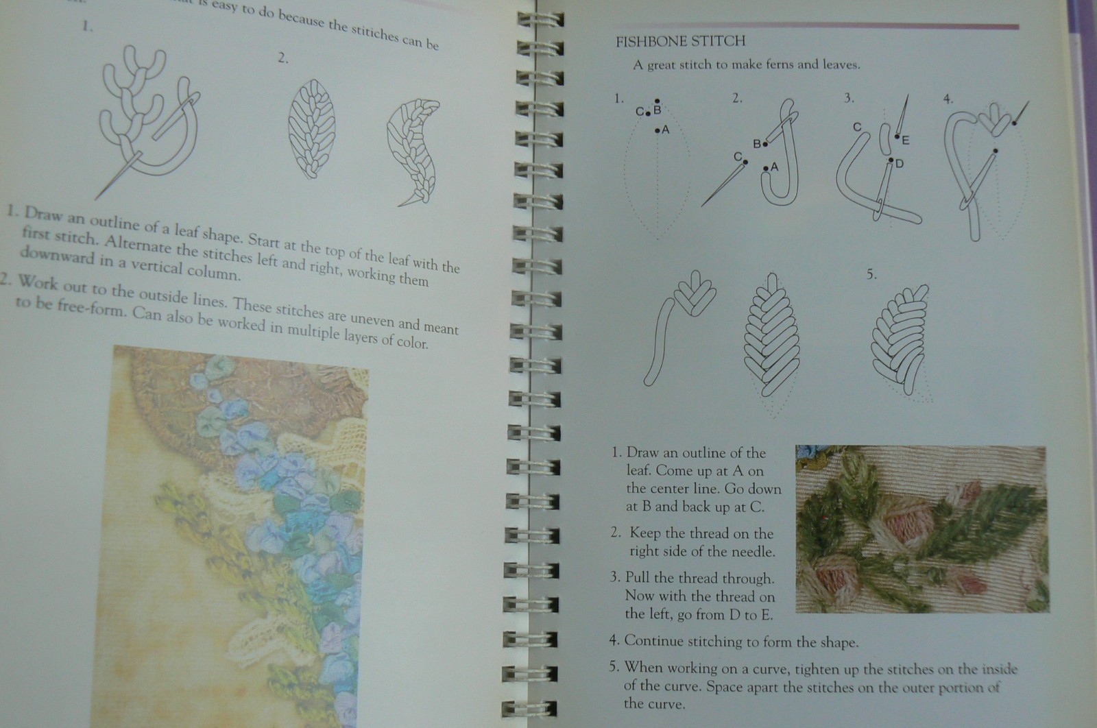 FLORAL STITCHES, illustrated guide, Judith Baker Montano,spiral HC LN!