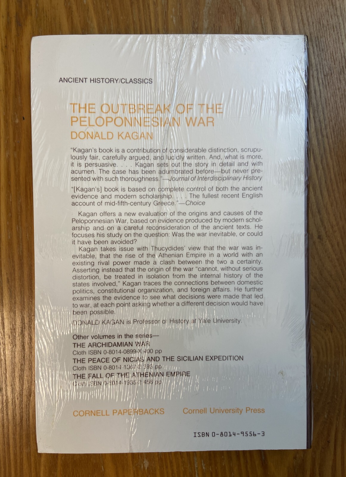 Outbreak of the Peloponnesian War Donald Kagan Softcover 1989 History Unopened