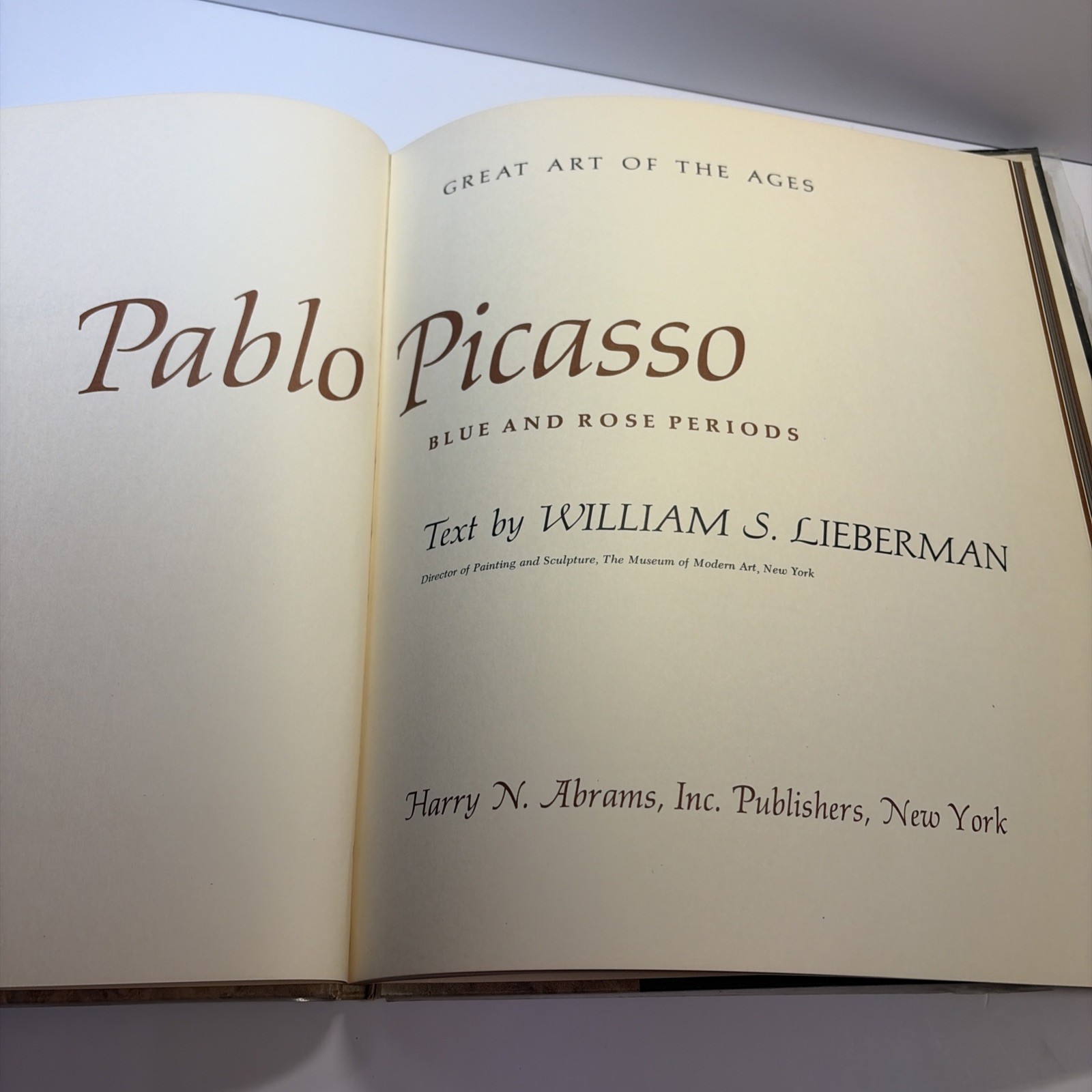 Picasso Blue And Rose Periods, Hardcover Book 1954 Harry N Abrams