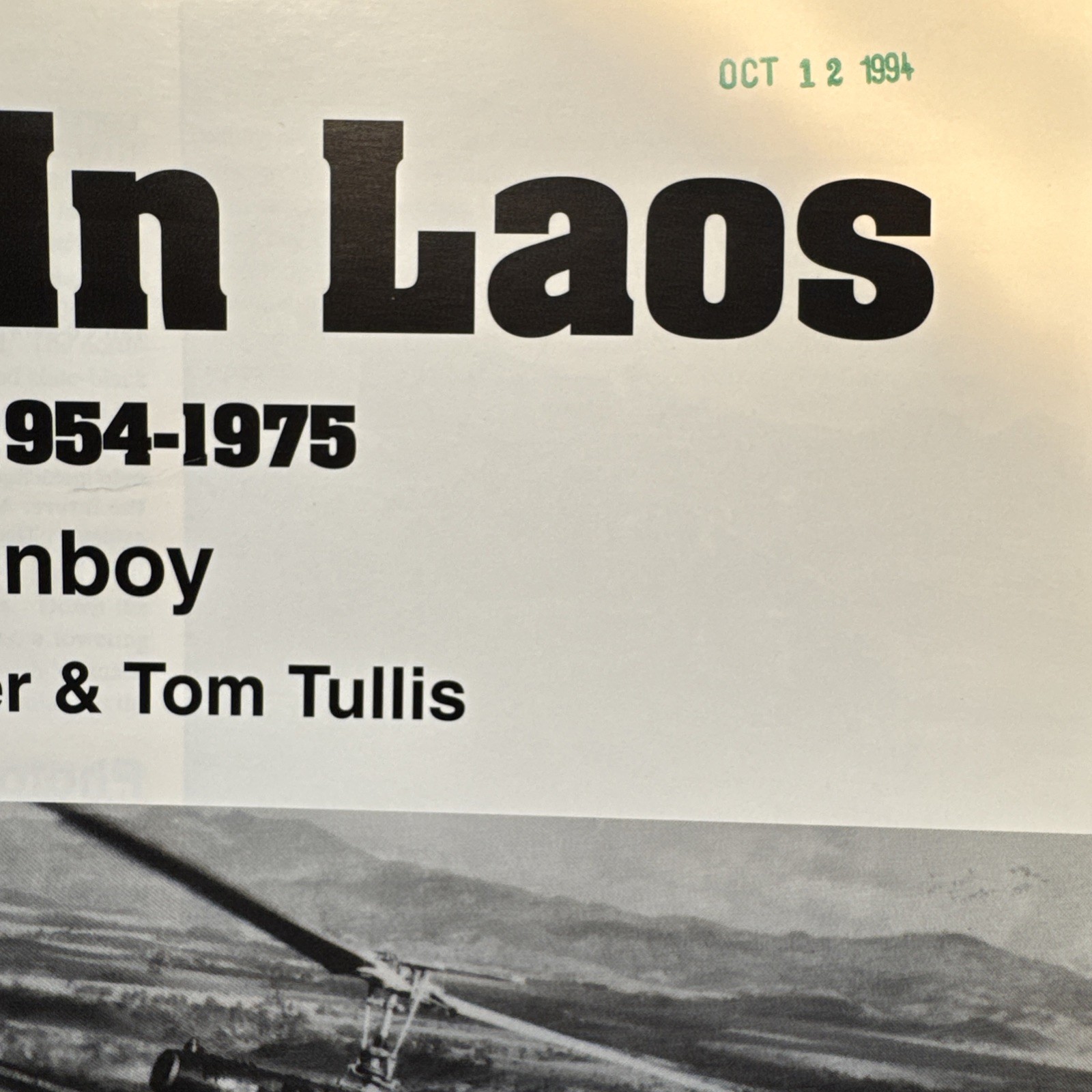 War In Laos 1954-1975 Kenneth Conboy Vietnam Studies Group 1994 War Photos 6063