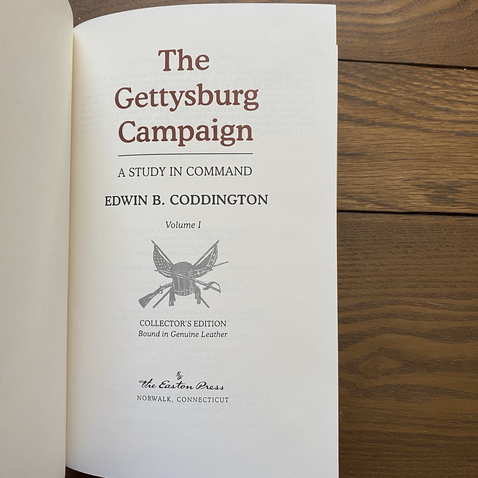 Easton Press The Gettysburg Campaign 1997 Coddington Vols I & II Leather Bound