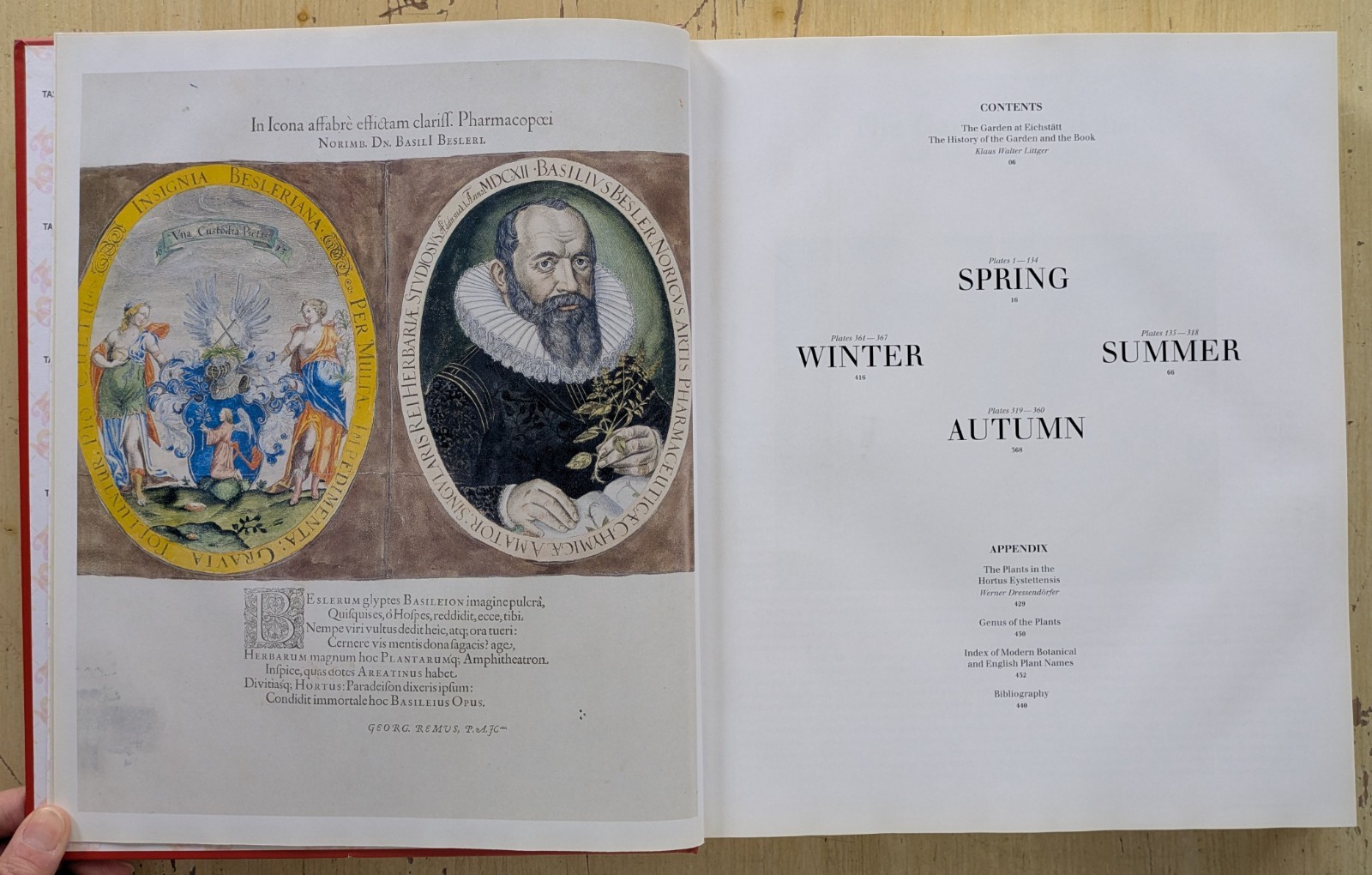 BASILIUS BESLER. THE BOOK OF PLANTS, THE COMPLETE PLATES (2007 HCDJ) GOOD
