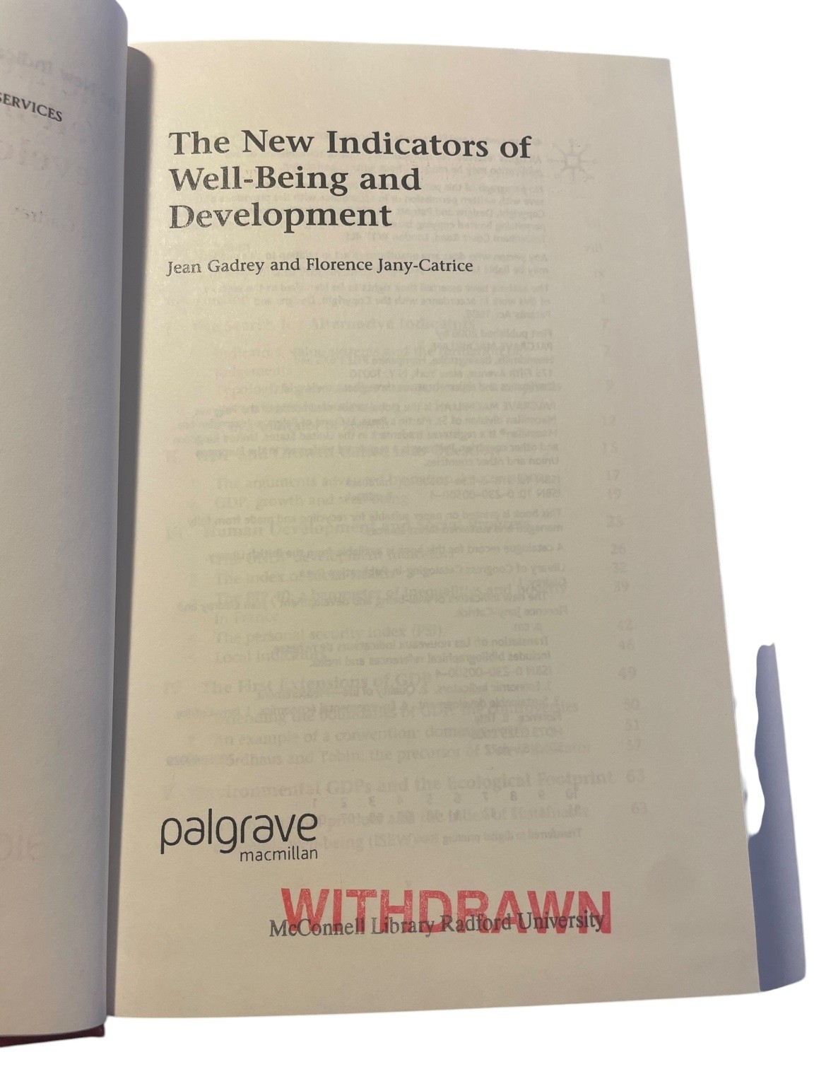 The New Indicators of Well-Being and Development Gadrey 2006 First Edition