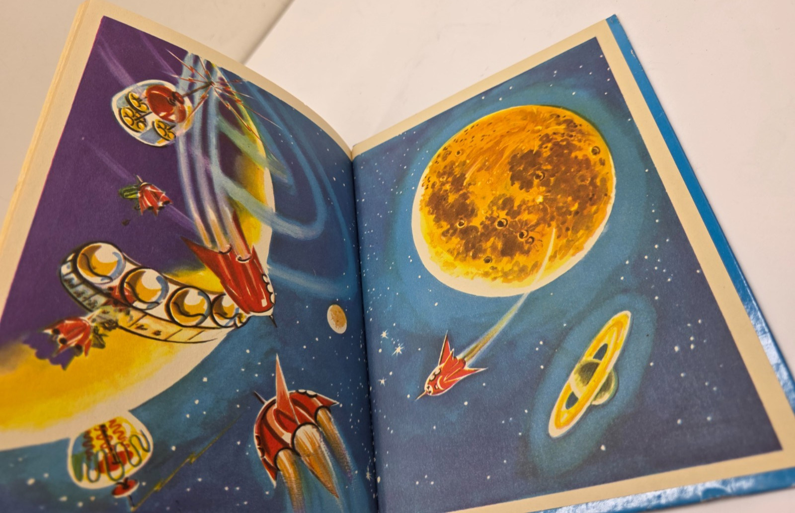 Vintage 1952 Space Ship To The Moon Hardcover Book Rand Mcnally