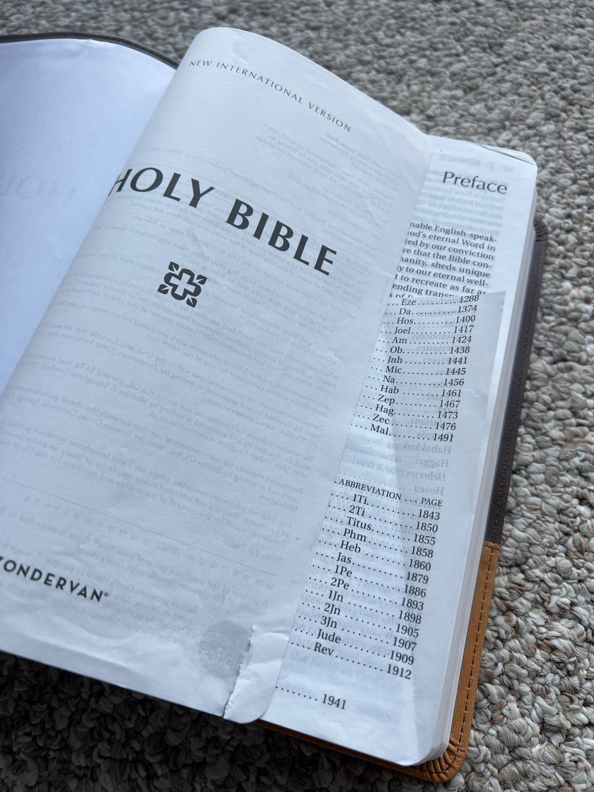 ⭐️Zondervan NIV Large Print Bible-Holy Bible-Leathersoft-Italian Duotone-READ⭐️