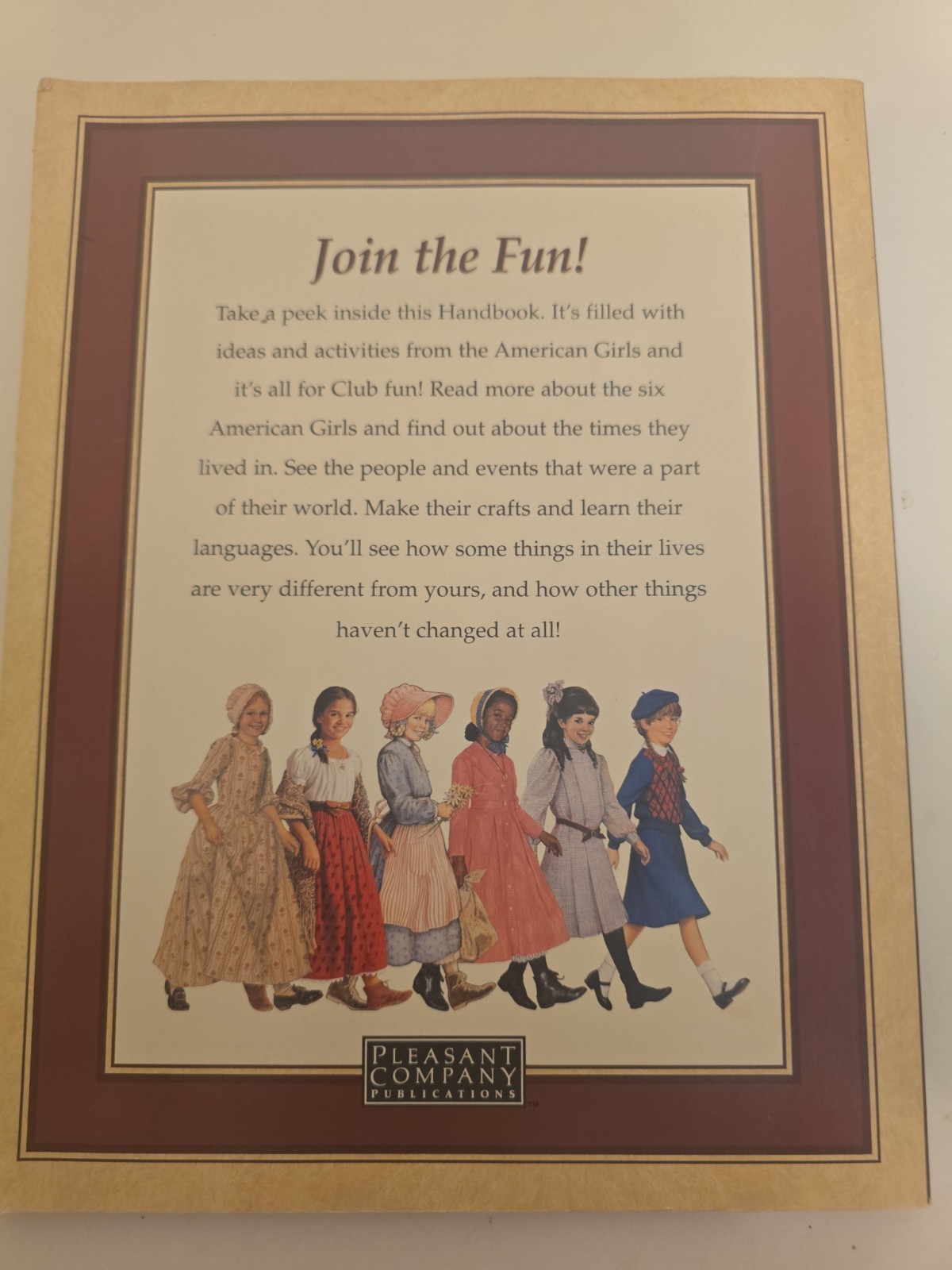 The American Girls Club Handbook Paperback – Pleasant Company