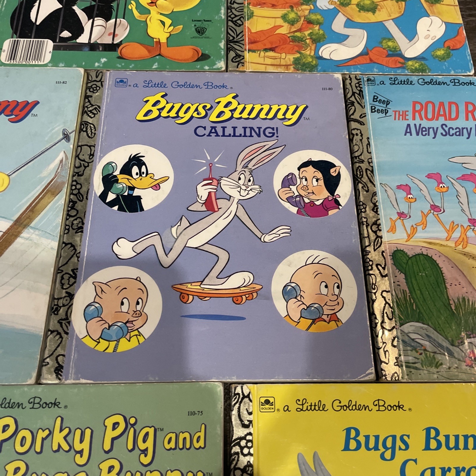 Lot Of 7 The Little Golden Books – Looney Tunes – Bugs Bunny Tweety Road Runner