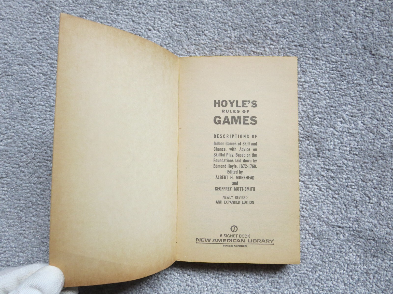 Vintage 1958 / 1963 Hoyle’s Rules of Games by Morehead & Mott-Smith