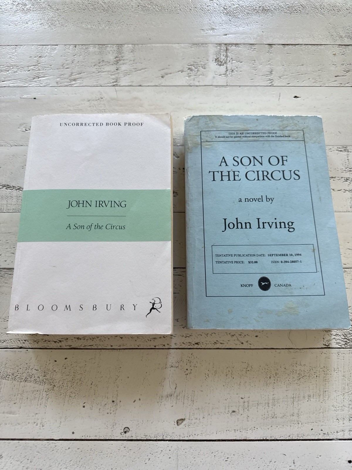 John Irving A Son of the Circus Uncorrected Proof Lot 2 PB Bloomsbury Knopf