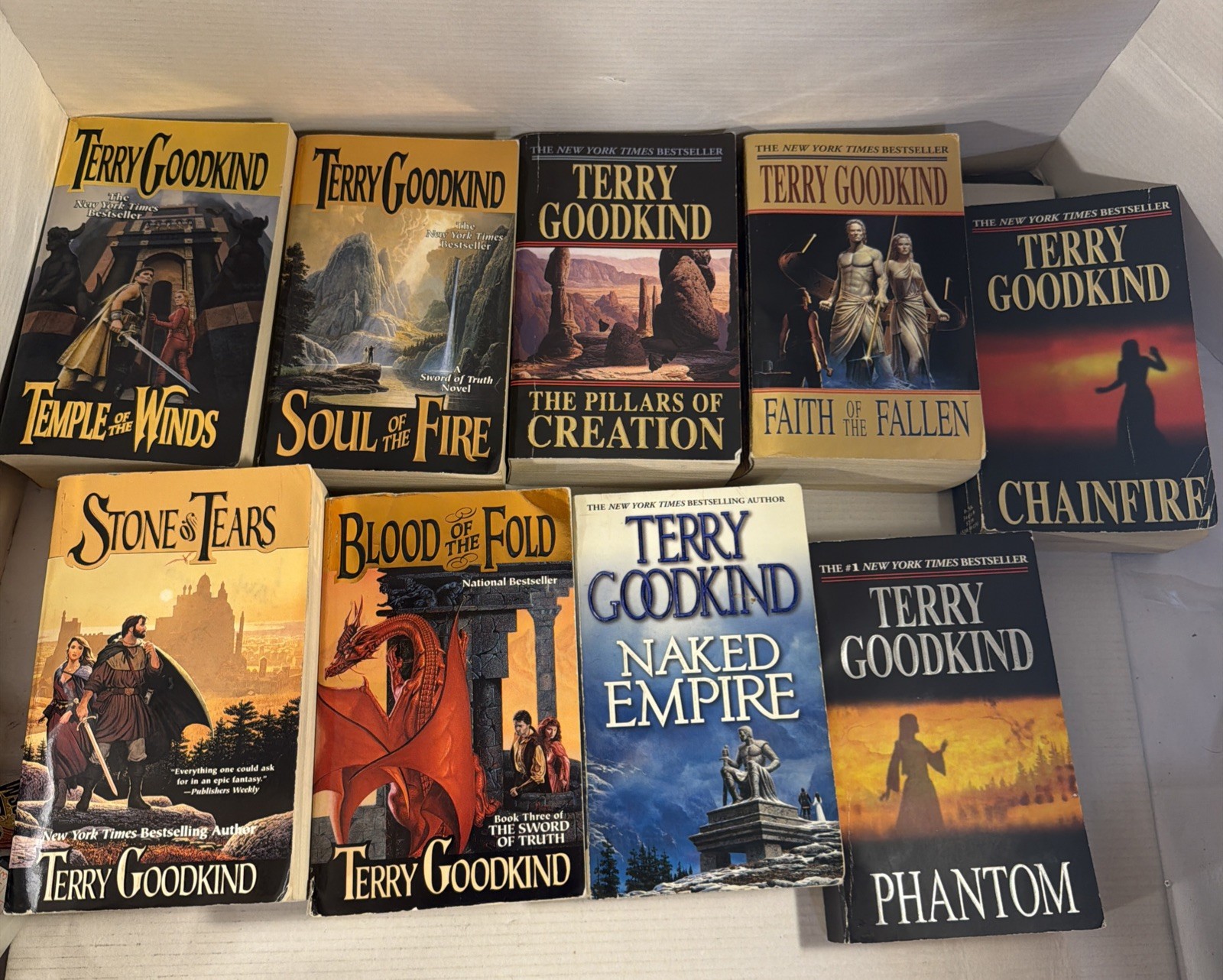 Terry Goodkind THE SWORD OF TRUTH Series Lot of 9 Paperback Books Epic Fantasy