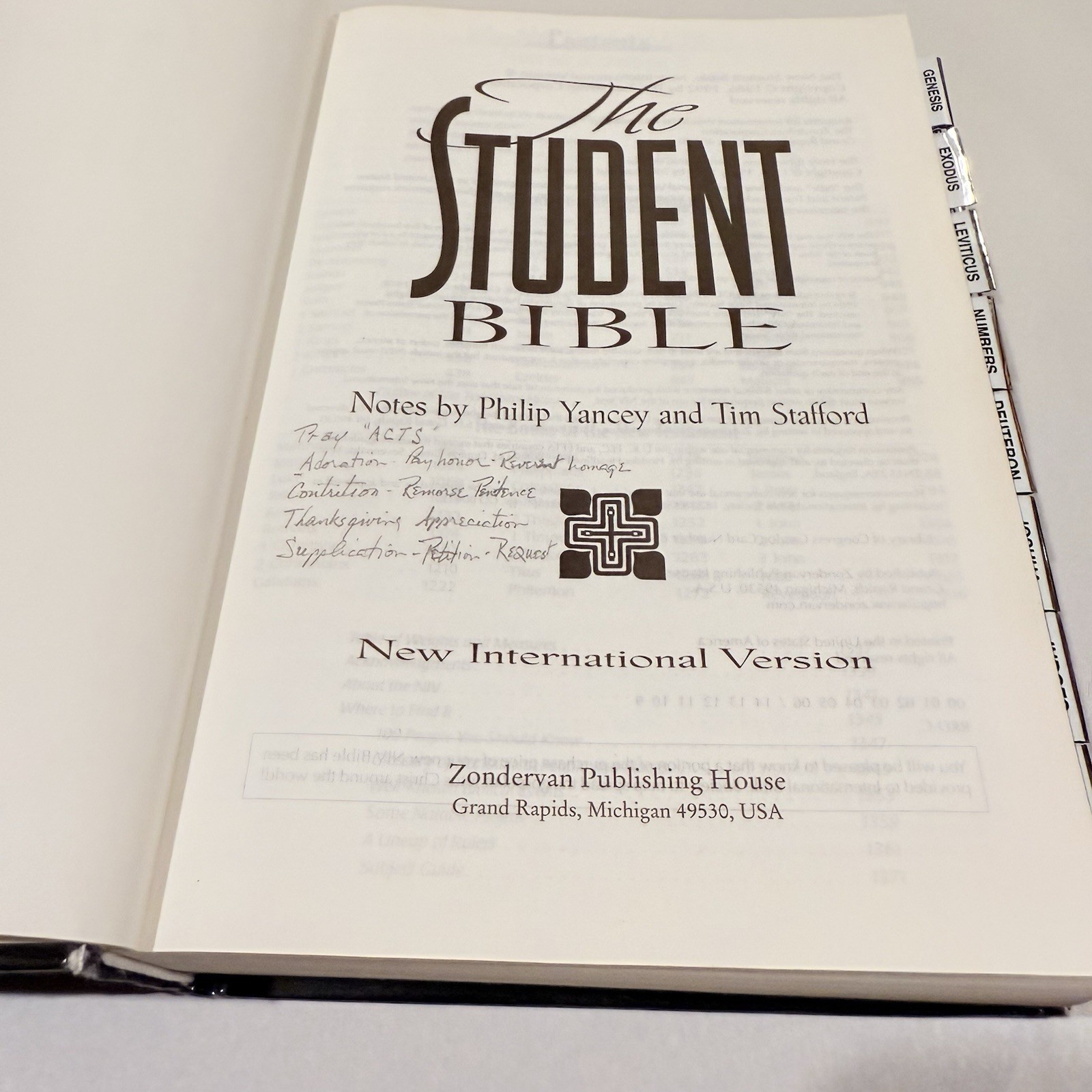The Student Bible (New International Version) Zondervan, 1986