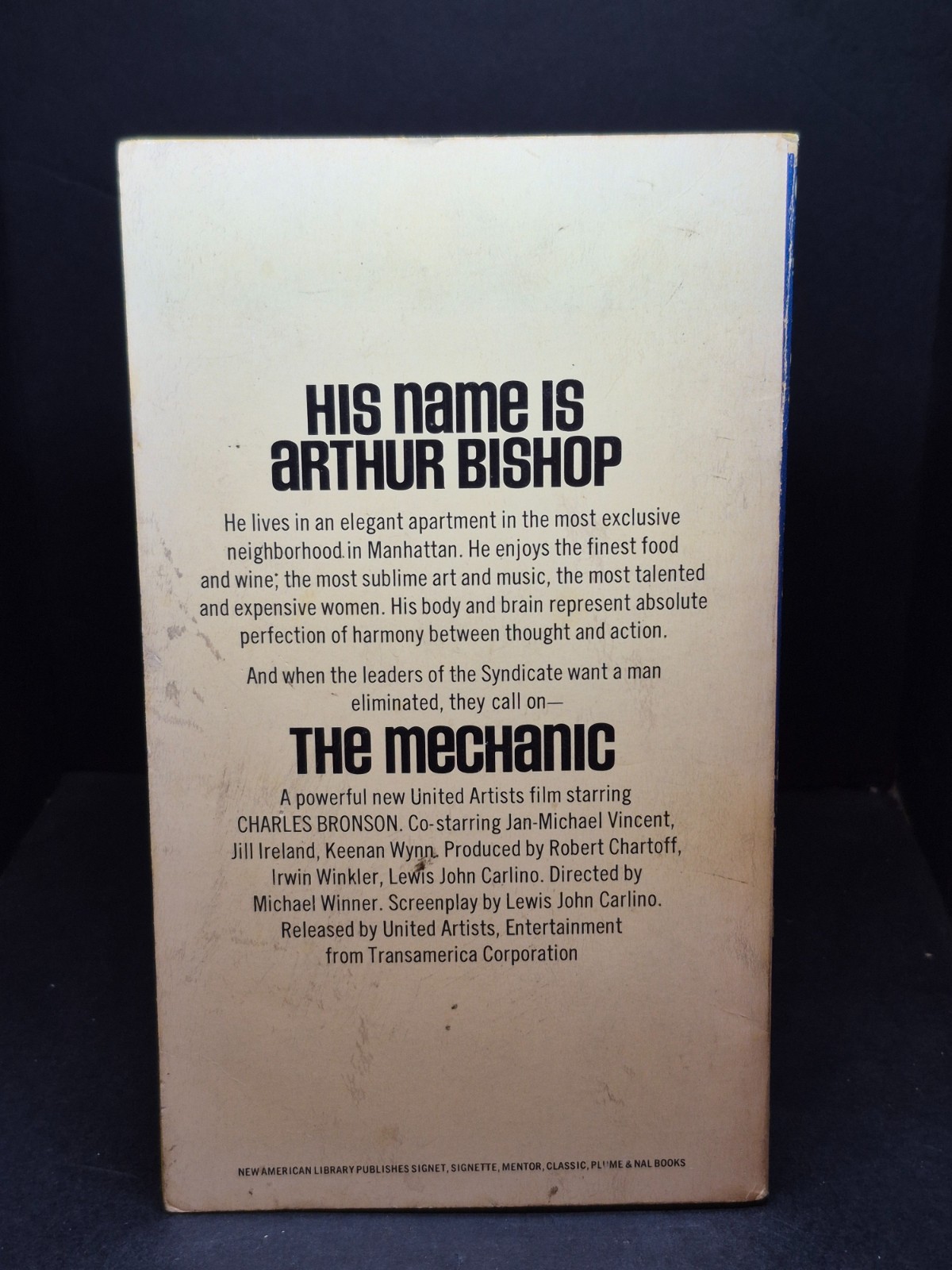 The Mechanic: Lewis John Carlino. Signet Book 10th Printing (1972, Mass Market)