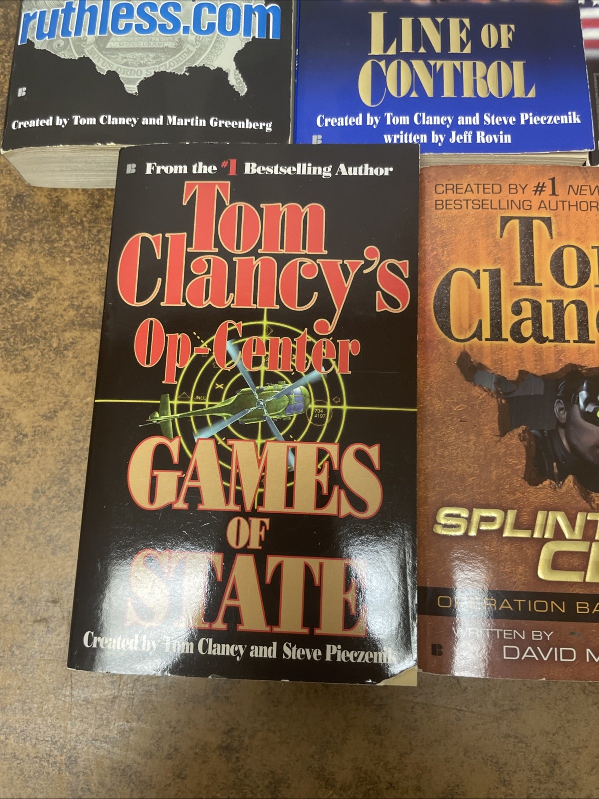 Tom Clancy Military Thriller Book Lot 8 PB HC Jack Ryan ACTION Spy Fiction