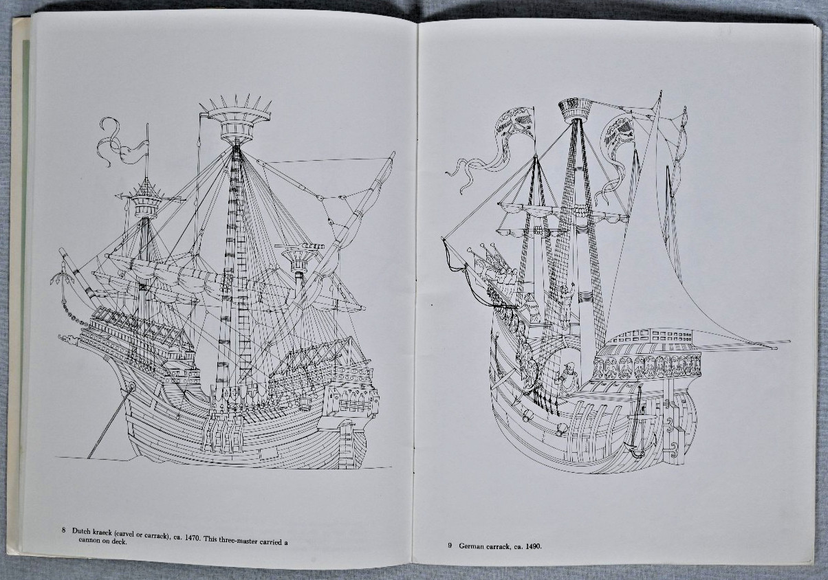 Historic Sailing Ships Coloring Book Tre Tryckare Company 1982 Dover Clean