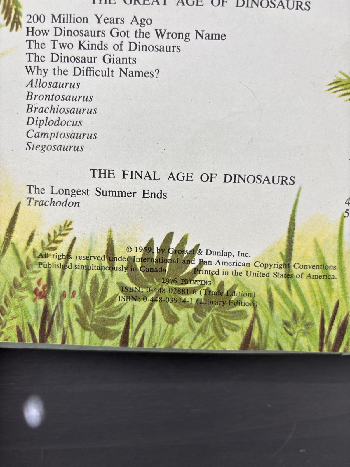 1976 Dinosaurs and Other Prehistoric Animals by Darlene Geis Grosset & Dunlap HC