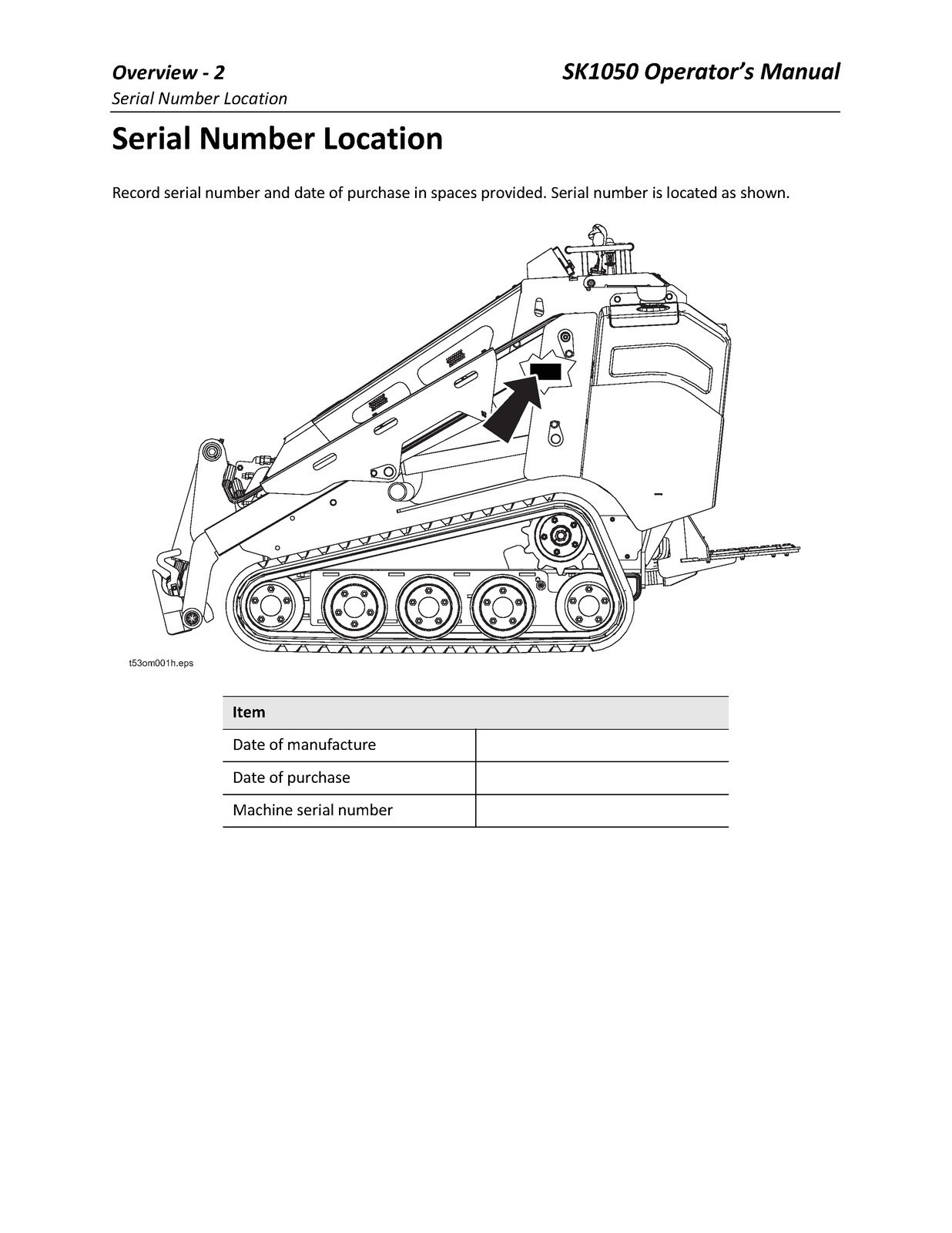 DITCH WITCH SK1050 Mini Skid Steer Operators Manual CLOSURE – TOUGH FRONT & BACK