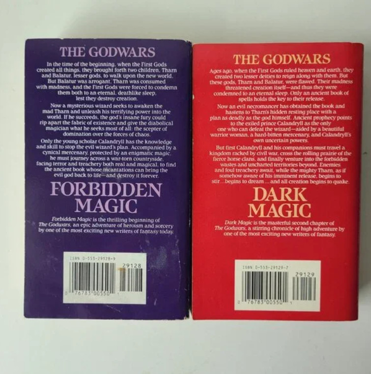 2 Books The Godwars 1 2 Angus Wells Forbidden Magic Dark Epic Fantasy
