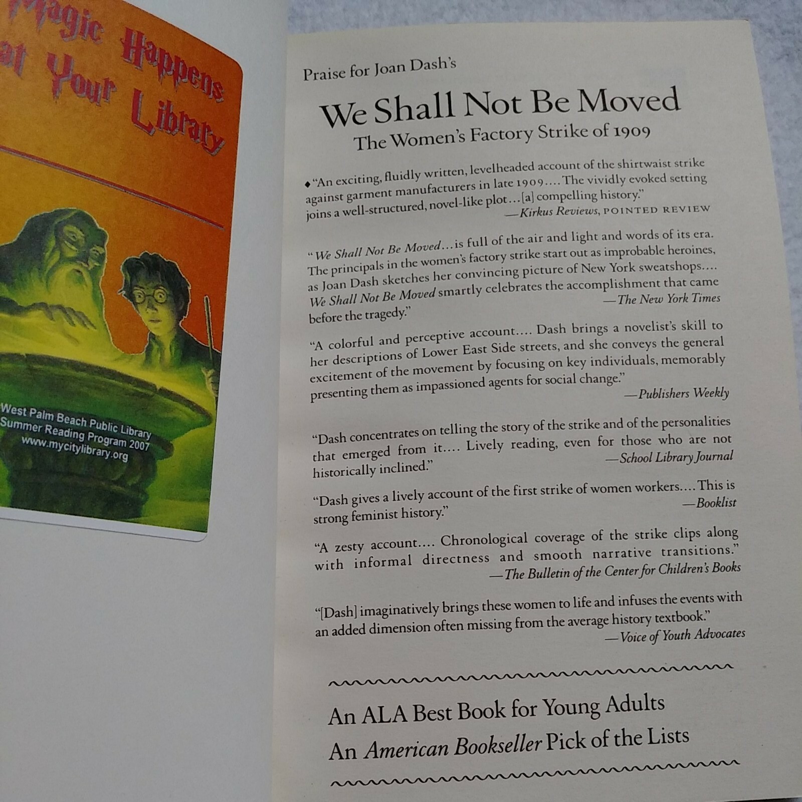 We Shall Not Be Moved | Joan Dash | 1998 | Paperback | History