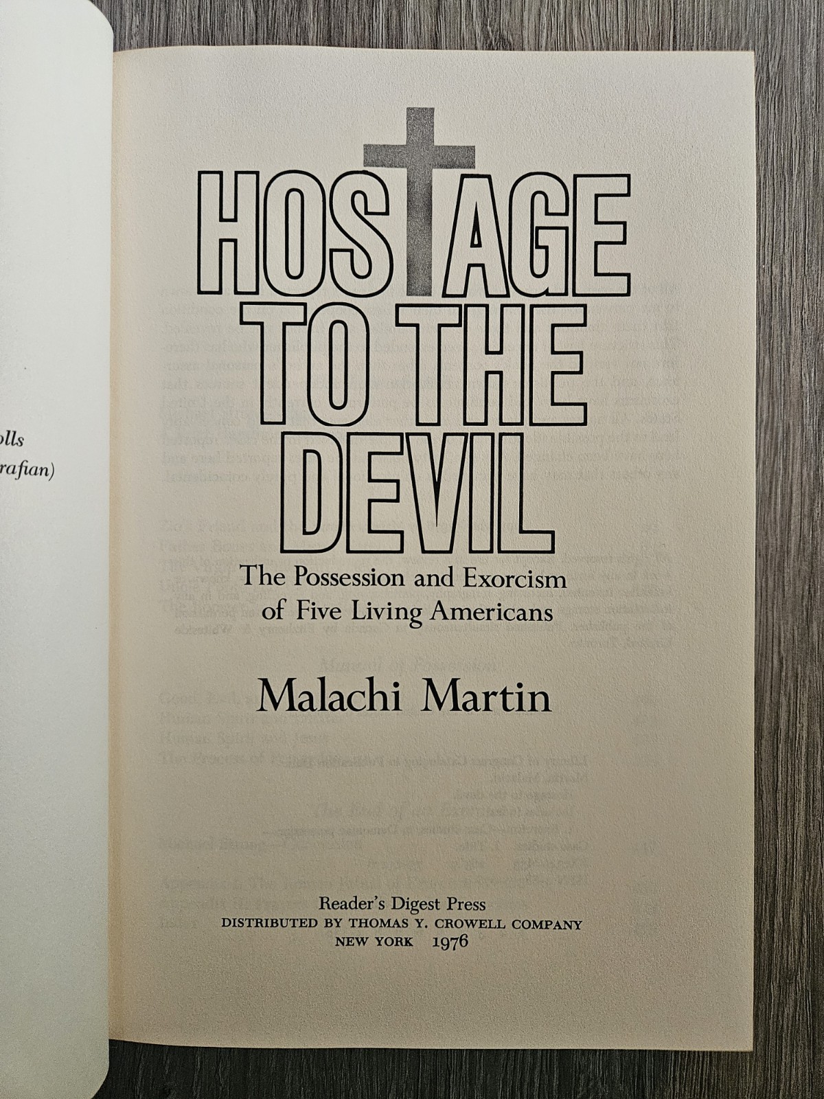 Hostage To The Devil Possession & Exorcism by Malachi Martin HC 1976 1st Edition