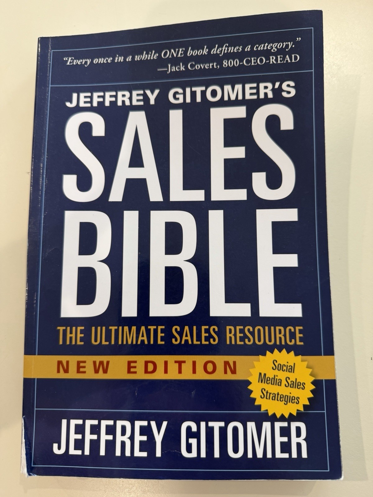 Sales Bible by Jeffrey Gitomer (Paperback, Wiley, New Edition, Social Media Sal…