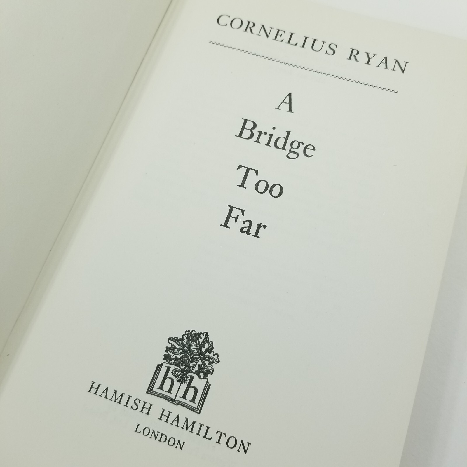 A Bridge Too Far [Good+] by Cornelius Ryan (Hardcover, 1974) UK Print Vintage