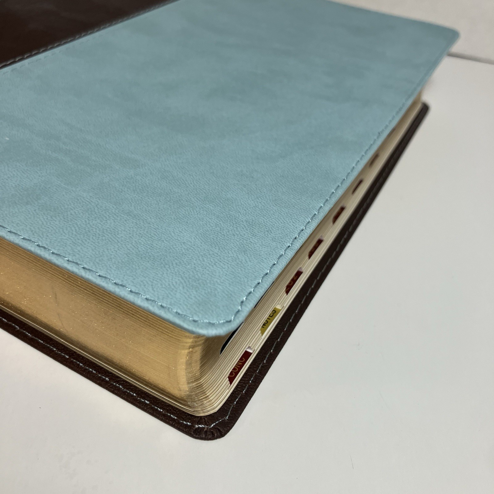 Life Essentials Study Bible, Brown/Blue Simulated Leather Indexed : Biblical…