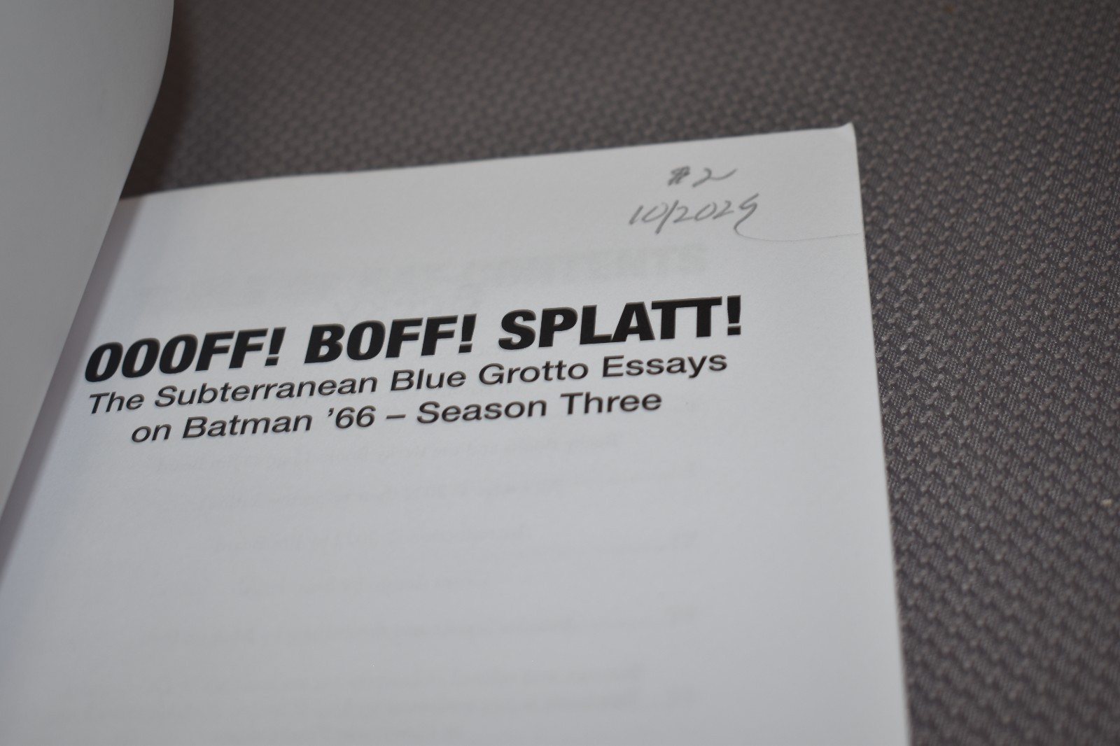 OOOFF! BOFF! SPLATT! Ed. by Jim Beard (1st Edition/First Print,trade paperback)