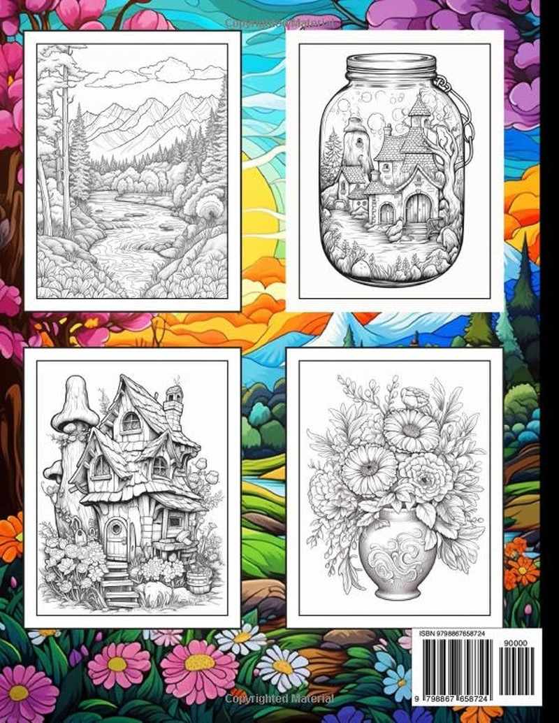 Anxiety Relief Coloring Book for Adults: Large Print Adult Colouring Book with F