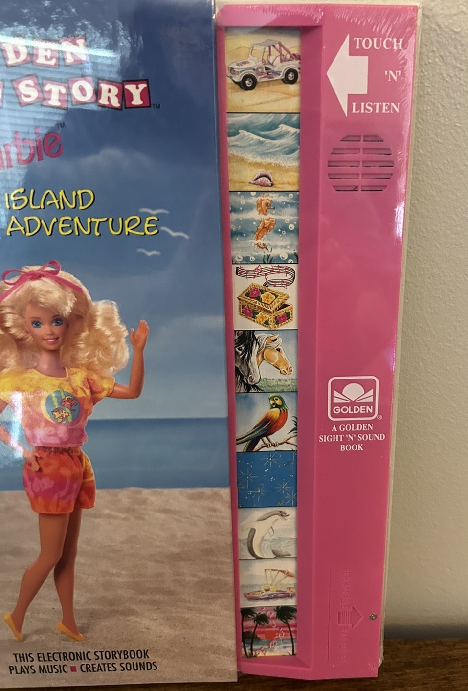 New Vintage Golden Sound Story Book Barbie The Island Resort Adventure Sealed