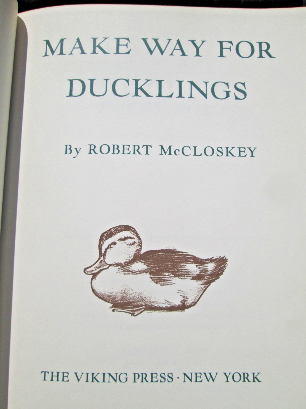 Make Way For Ducklings by Robert McCloskey The Viking Press 1969 HC