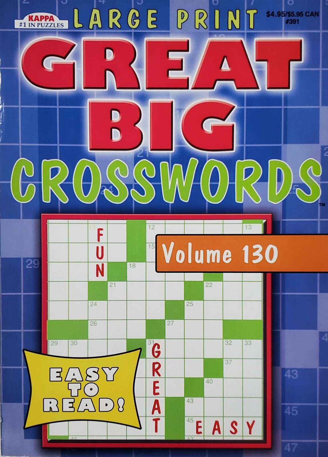 Kappa Large Print Crosswords Puzzle Books, Largest Selection of Volumes. U-PICK!