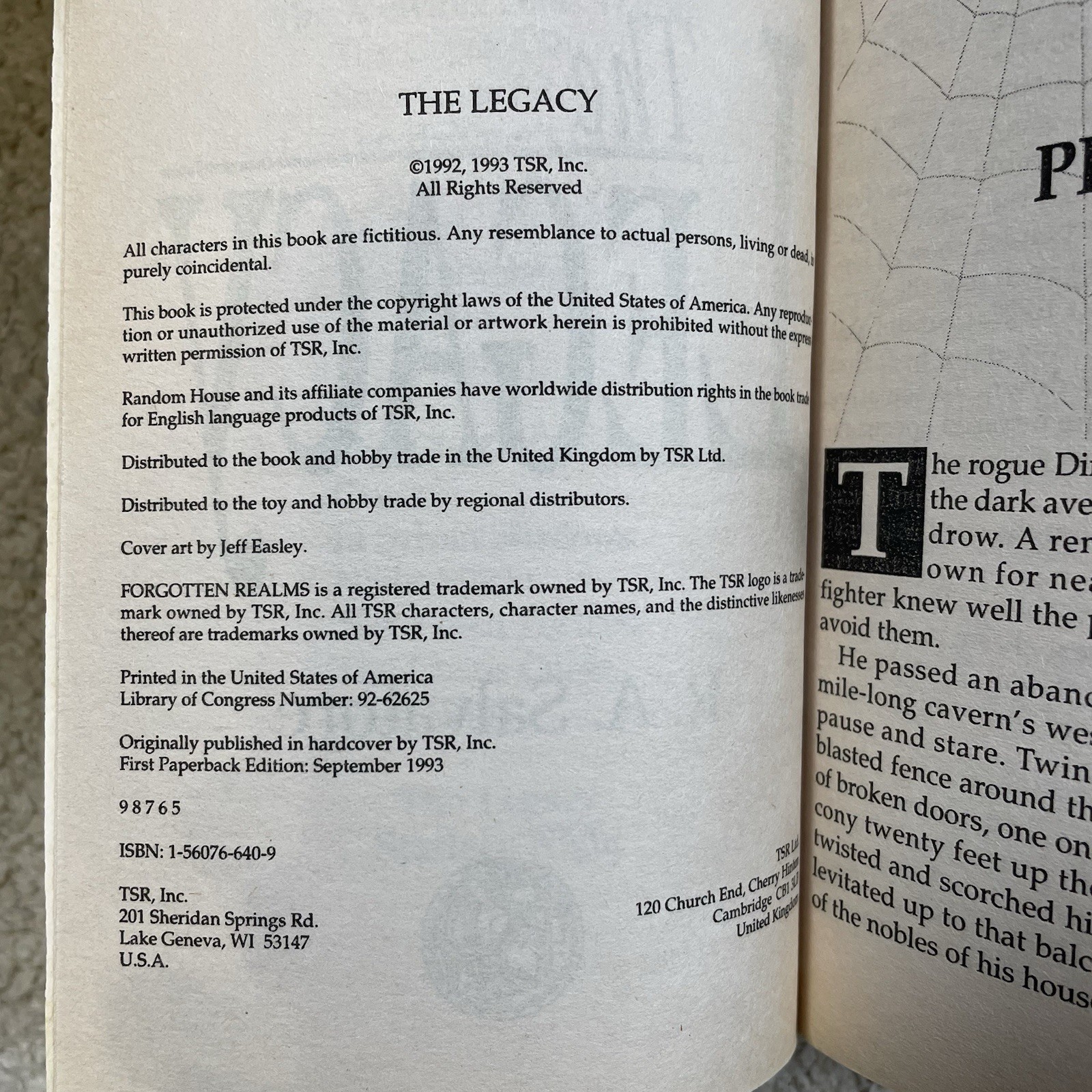 Legacy Of The Drow – Original TSR Set – Legend Of Drizzt – RA Salvatore