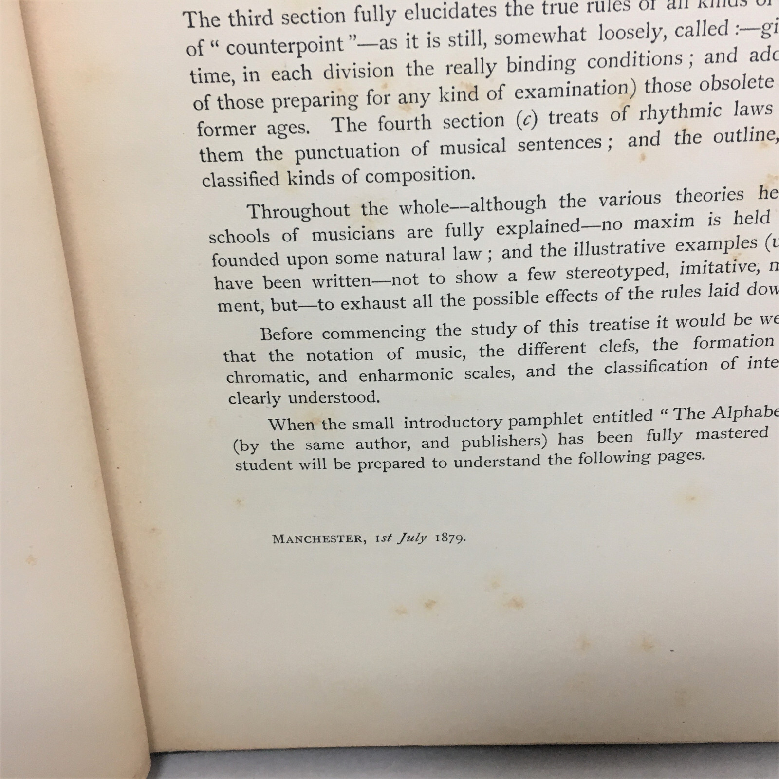 GRAMMAR OF MUSIC, VINTAGE HENRY HILES BOOK 1 DTD. 1879, 78 PAGES GOOD & ORIGINAL
