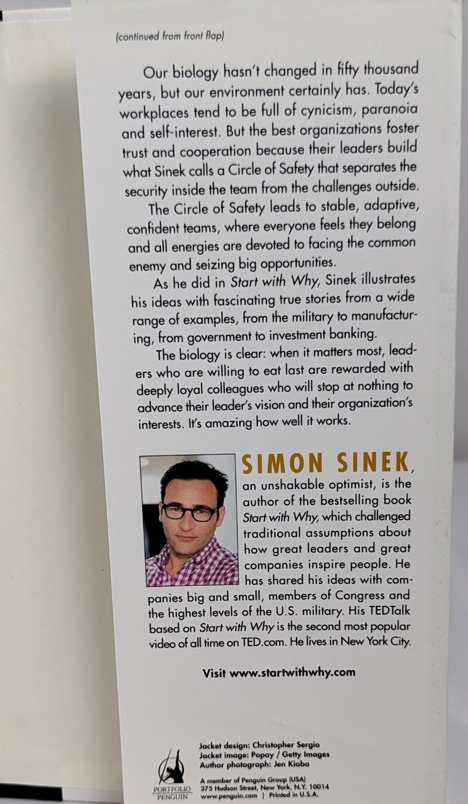 Leaders Eat Last: Hardcover, by Sinek Simon – Management Leadership