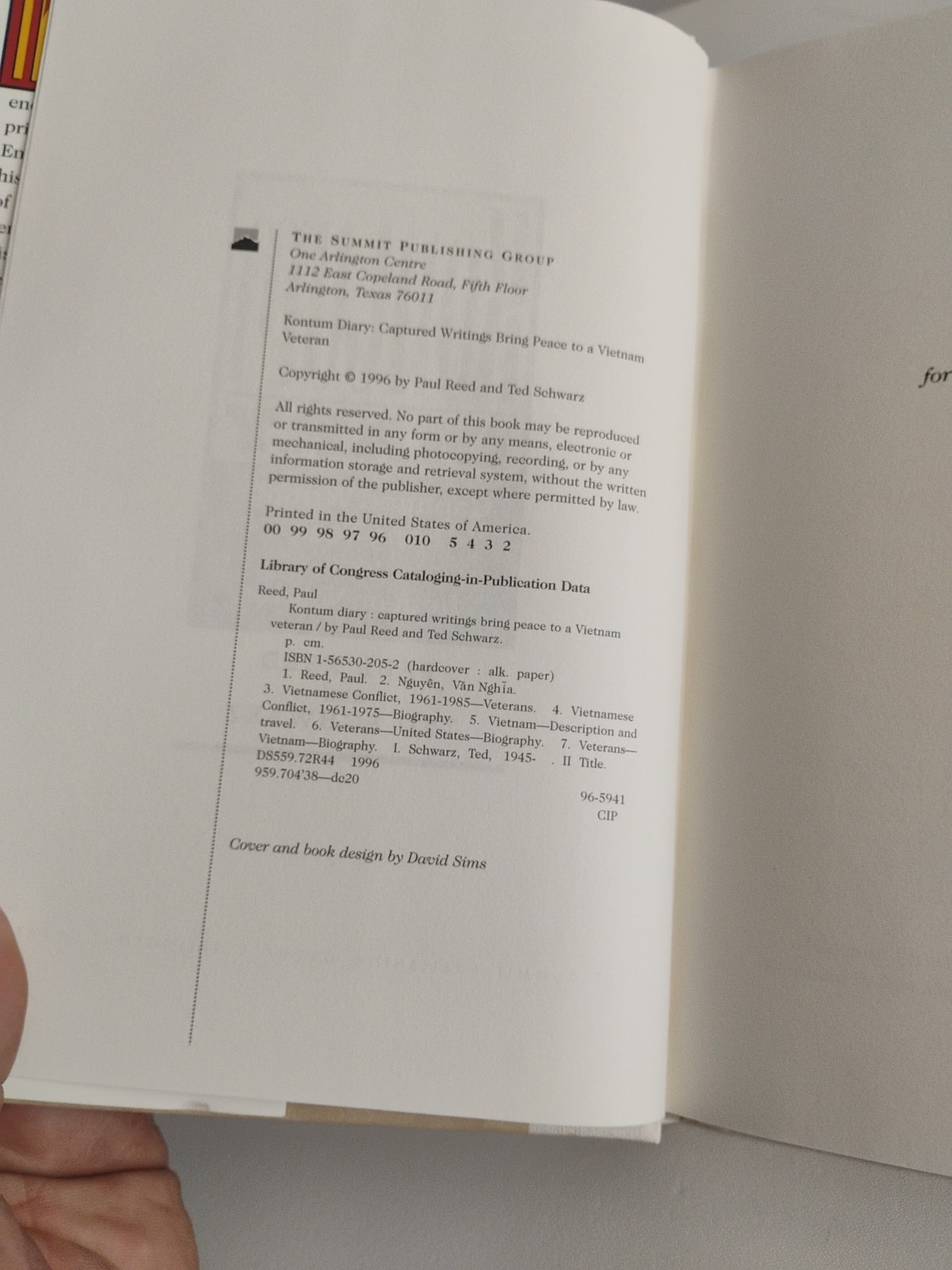 Kontum Diary By Reed & Schwarz, SlGNED