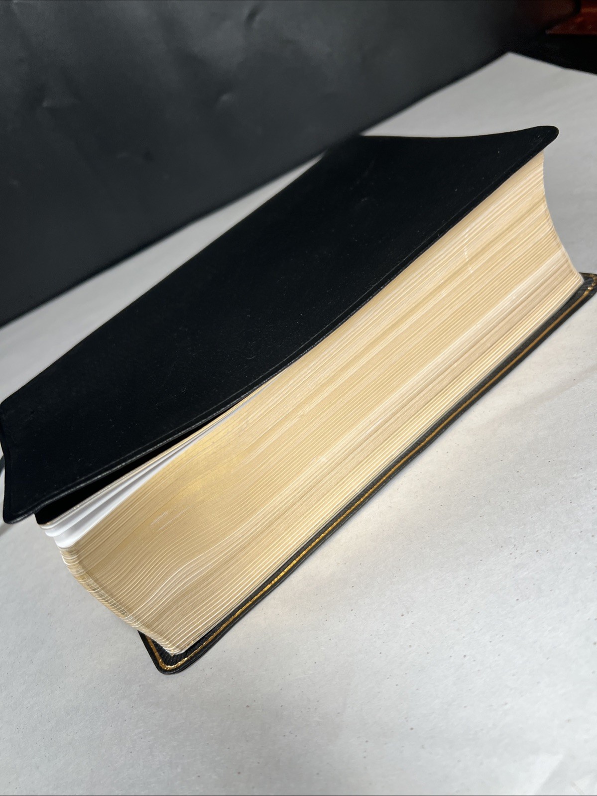 ESV Study Bible Large Print Genuine Black Leather Crossway Gilt Edges