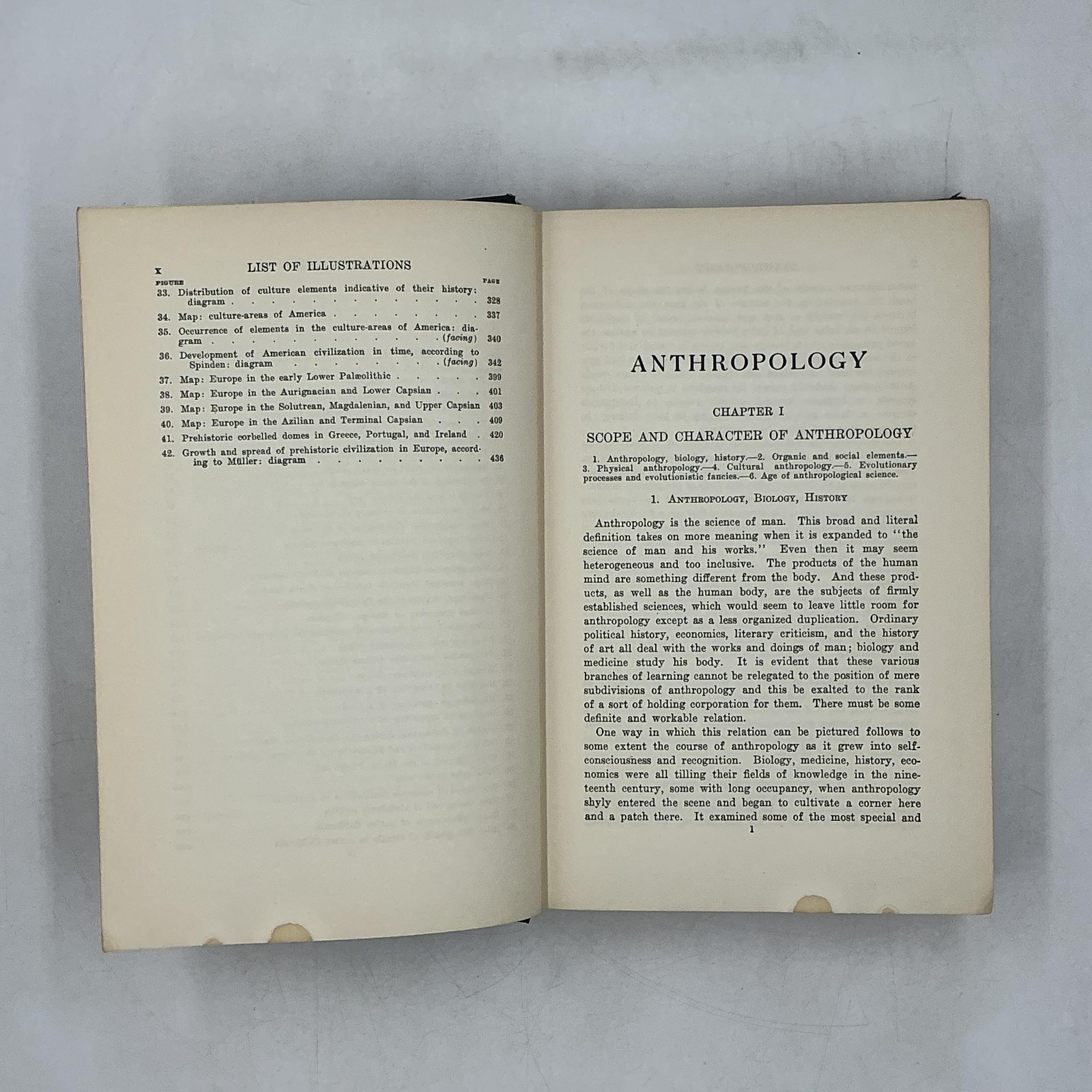 Vintage Anthropology A L Kroeber Harcourt Black HC 1923 USA Illustrated History