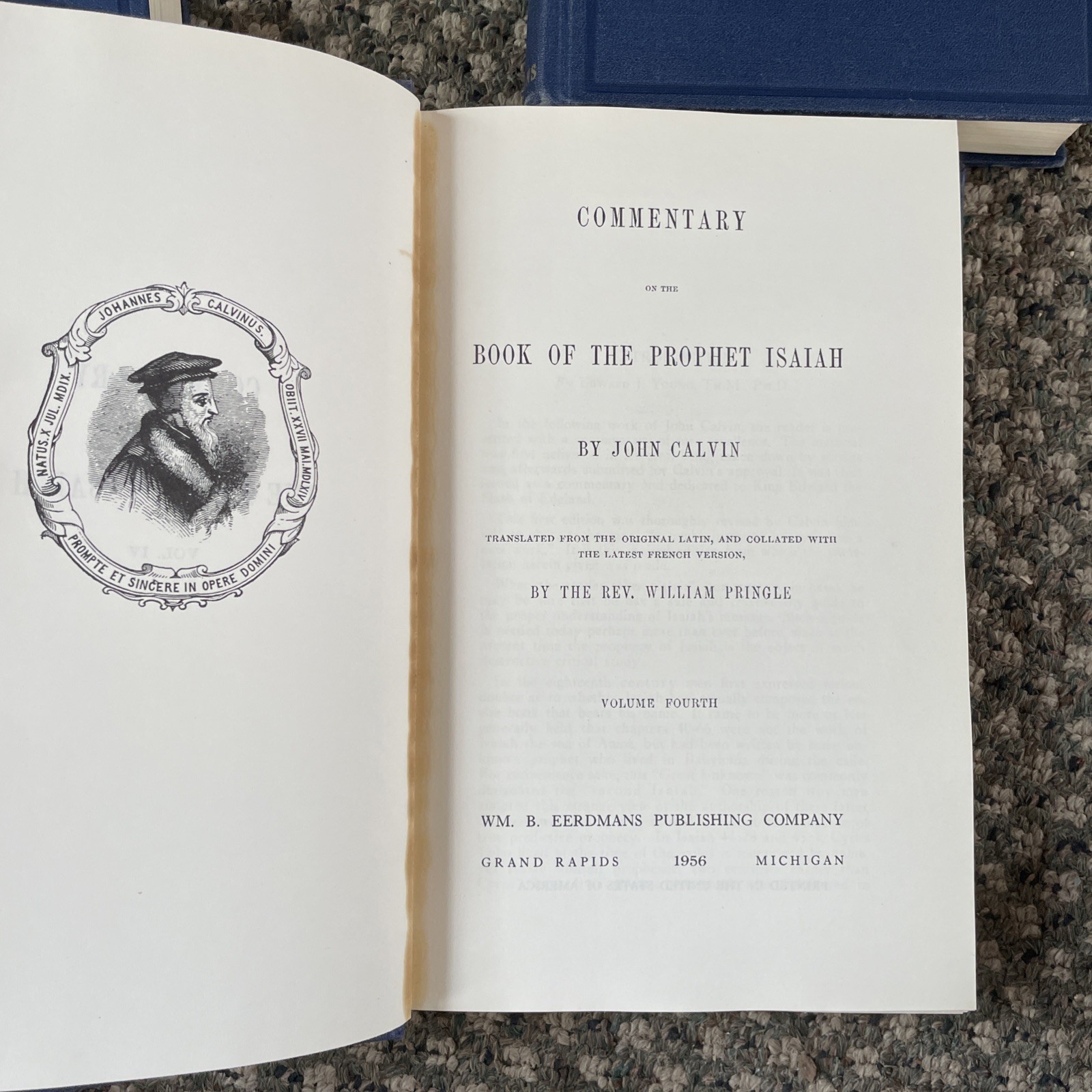 Calvin’s Commentary on Isaiah 4 Volume Set Eerdmans Hardback