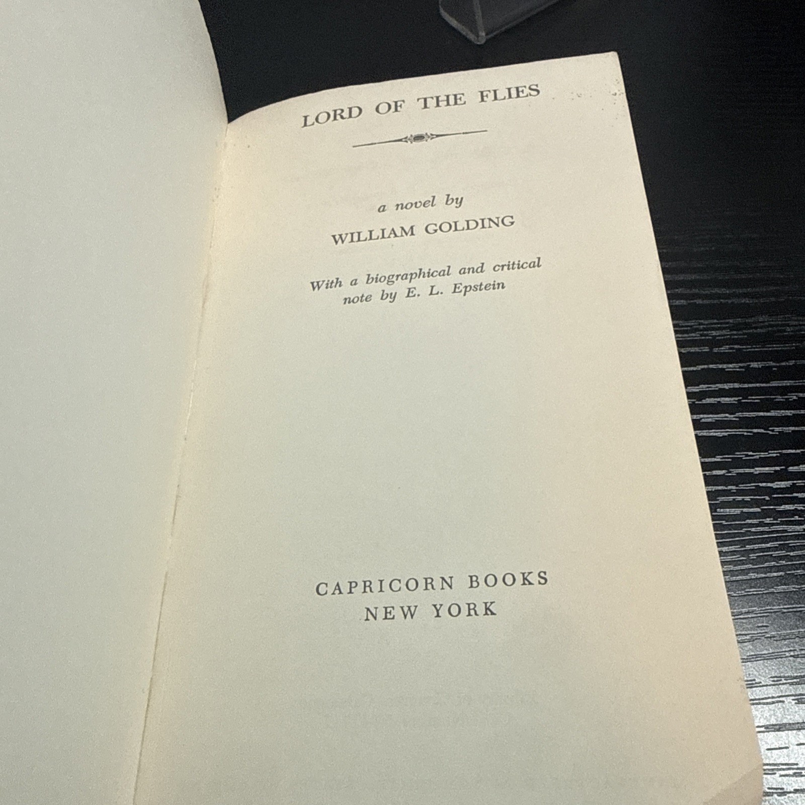 VTG 1959 Lord of the Flies William Golding Capricorn Books Paperback $1.25 Copy