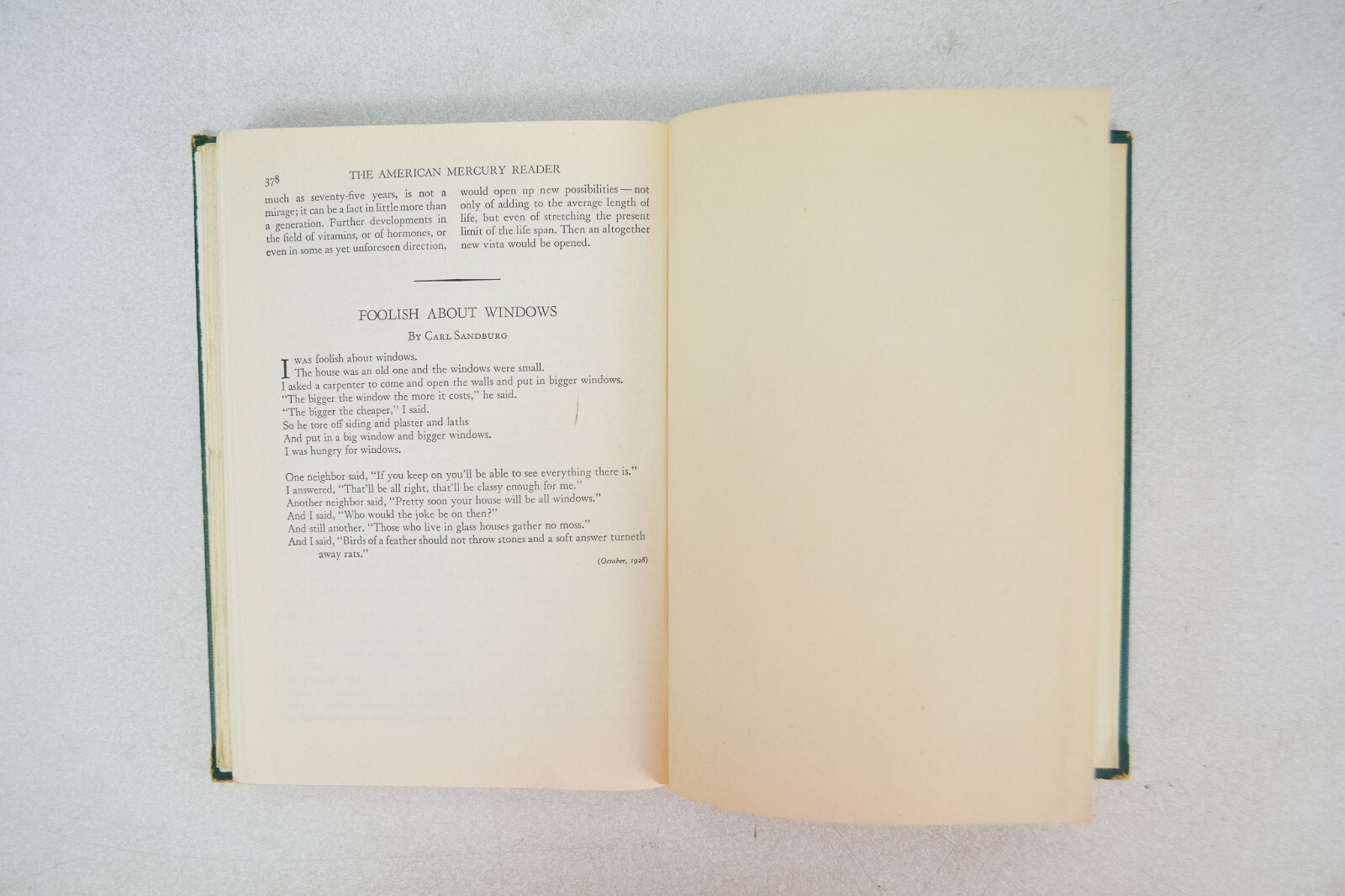 The American Mercury Reader HC 1944 ed. Spivak & Angoff, Blakiston HC