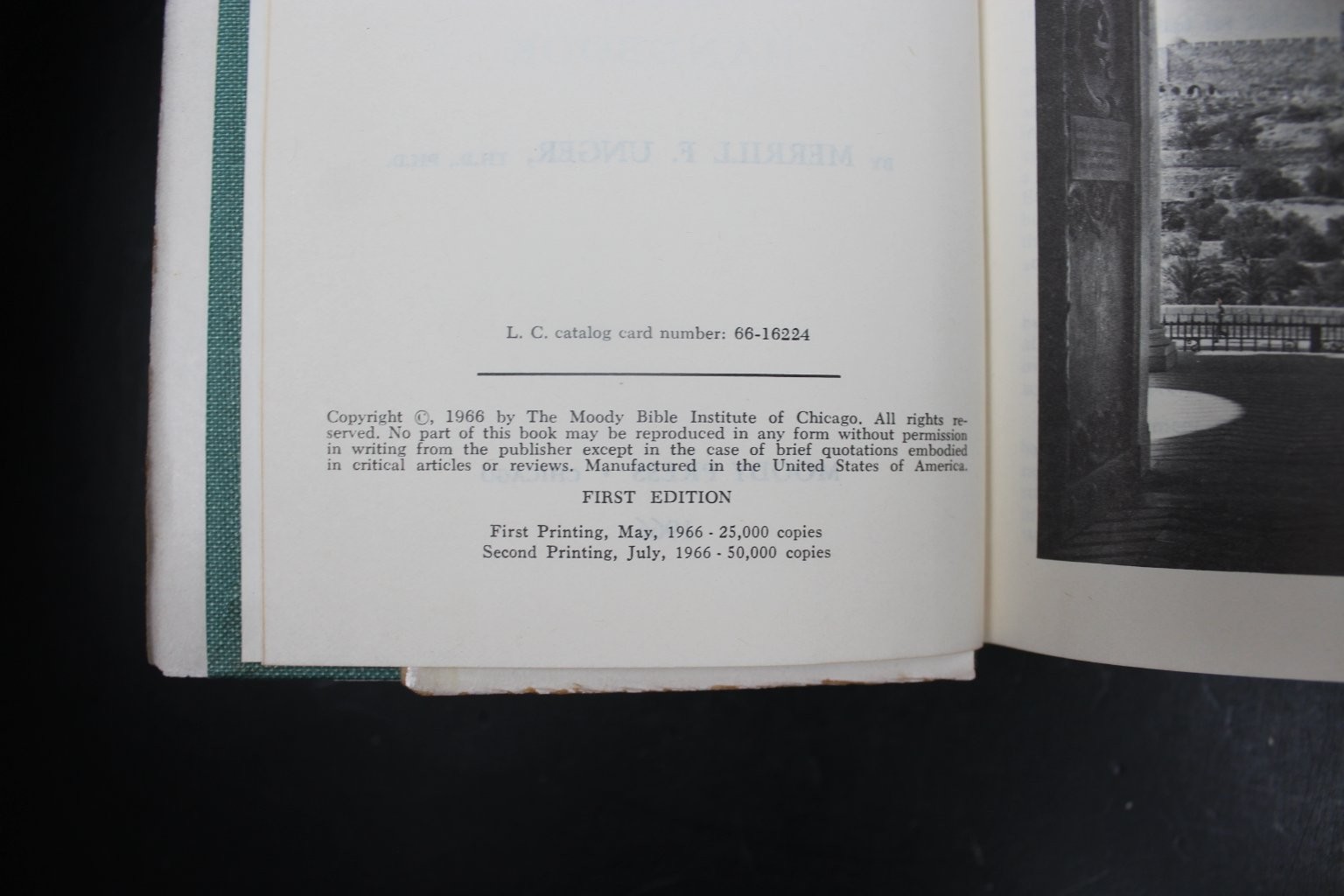 Unger’s Bible Handbook Merrill F. Unger 1966 First Edition Moody Press HCDJ