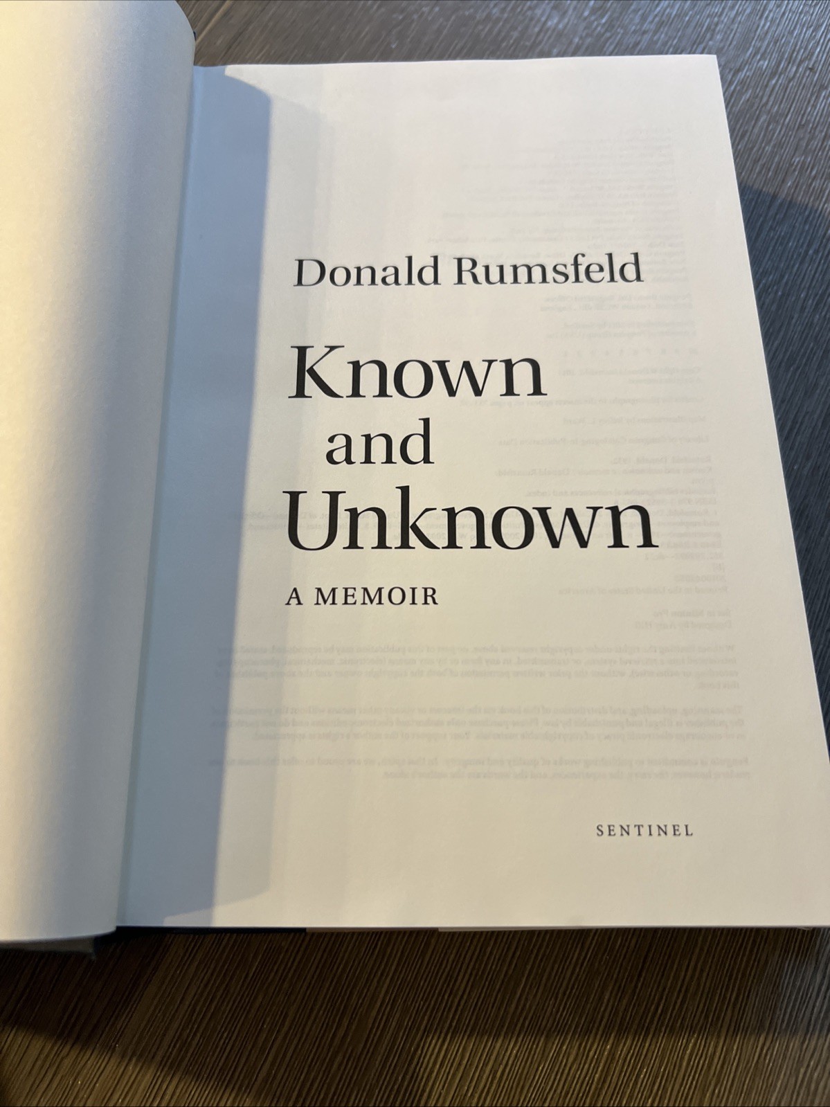 Known and Unknown a memoir by Donald Rumsfeld. Signed/Autographed 1st Ed. 2011